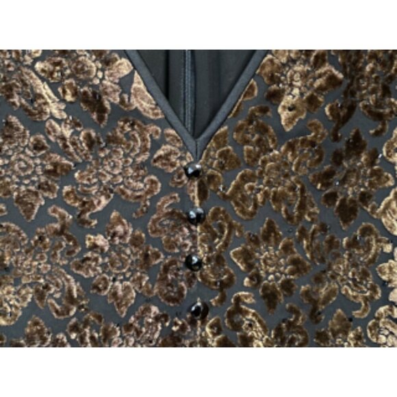 BADGLEY MISHKA STUDIO FAUX VELVET MAXI JACKET- 12 - Picture 7 of 7